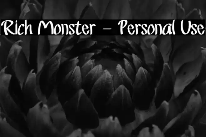 Rich Monster - Personal Use Font examples