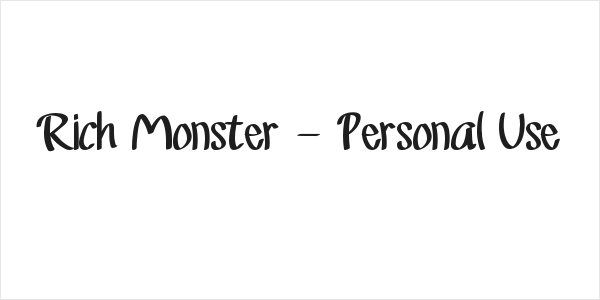 Rich Monster - Personal Use Logo