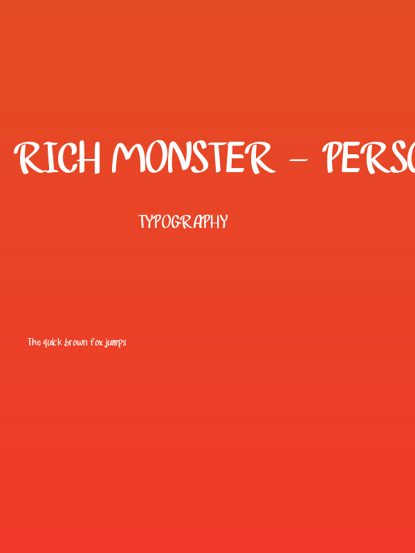 Rich Monster - Personal Use Poster