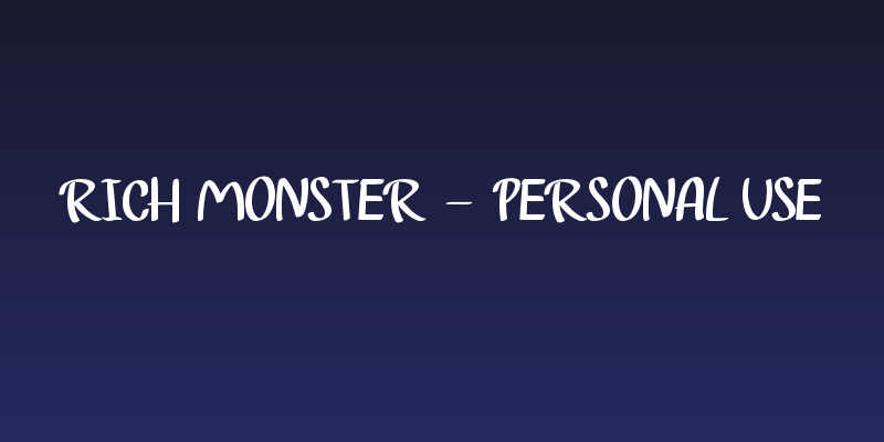 Rich Monster - Personal Use Social Header