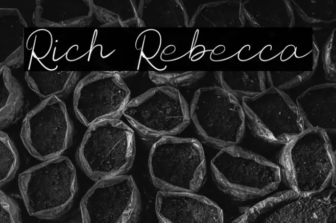 Rich Rebecca Font examples