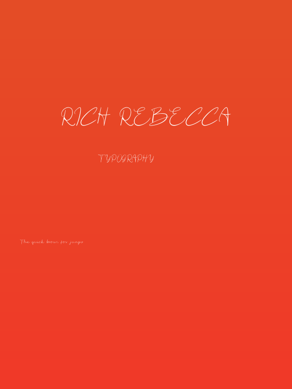 Rich Rebecca Poster