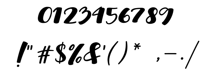 Rich Font OTHER CHARS