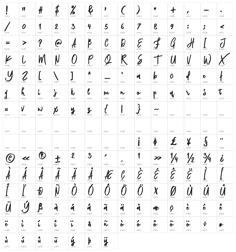 RichSmart Character Map