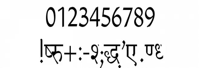 Richa Condensed Font OTHER CHARS