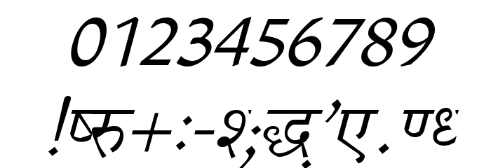 Richa Italic Font OTHER CHARS