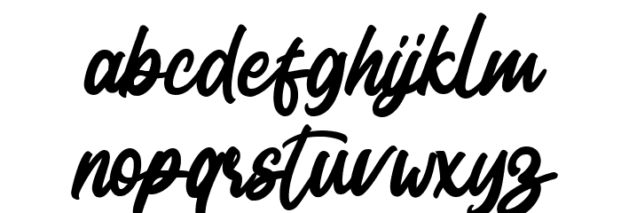 Richany Regular Font LOWERCASE