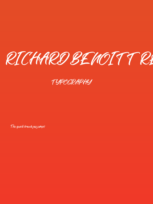 Richard Benoitt Regular Poster
