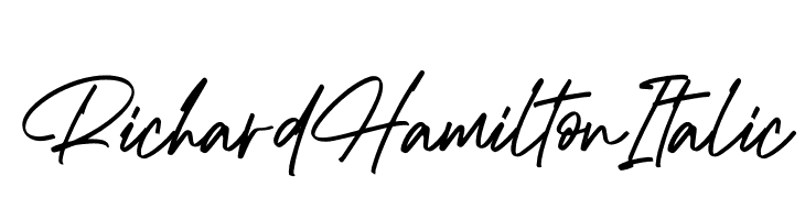 Richard Hamilton Italic  Free Fonts Download