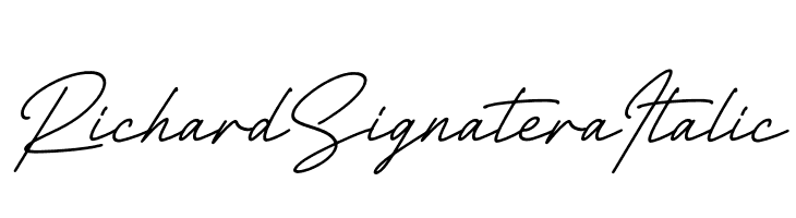Richard Signatera Italic  免费字体下载