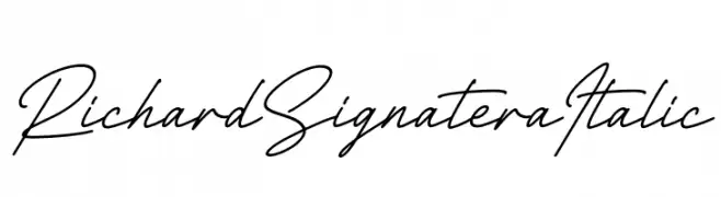 Richard Signatera Italic  フリーフォントのダウンロード
