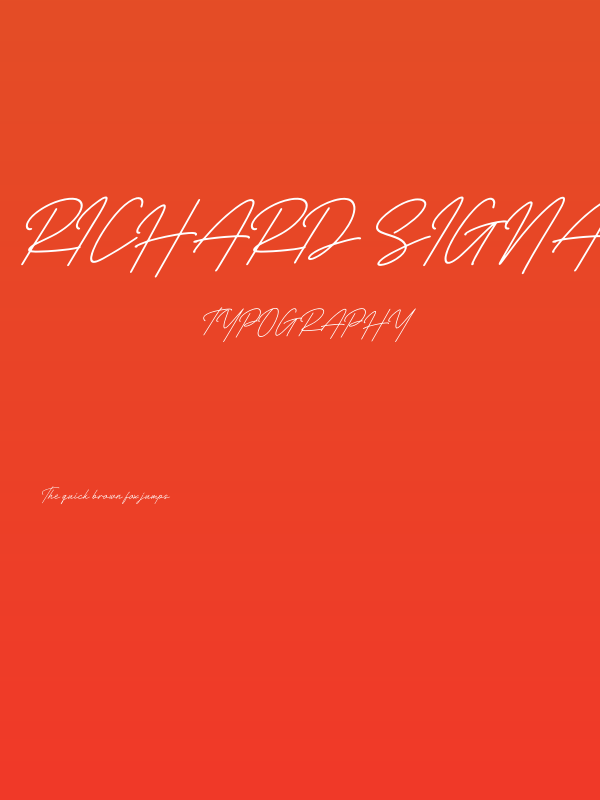 Richard Signatera Italic Poster