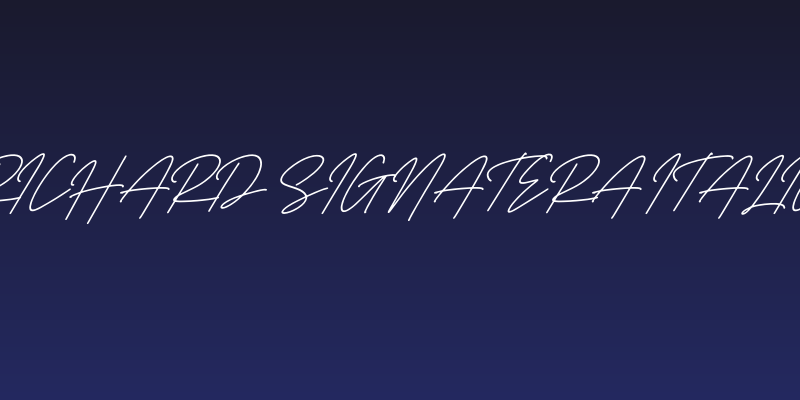 Richard Signatera Italic Social Header