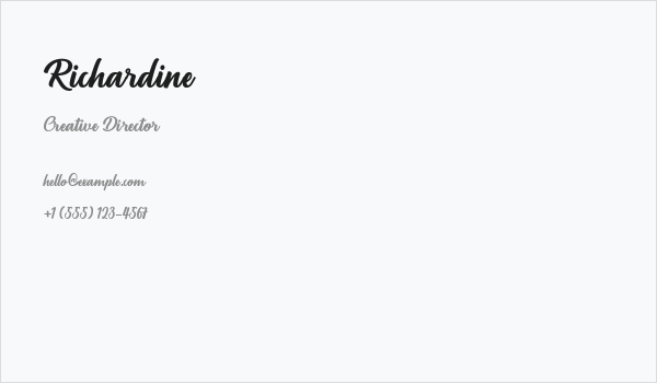 Richardine Business Card