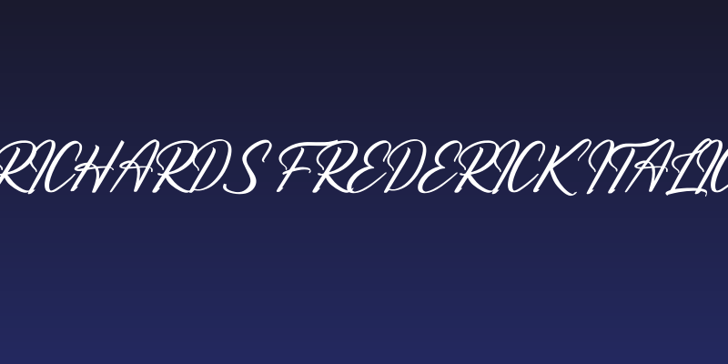 Richards Frederick Italic Social Header