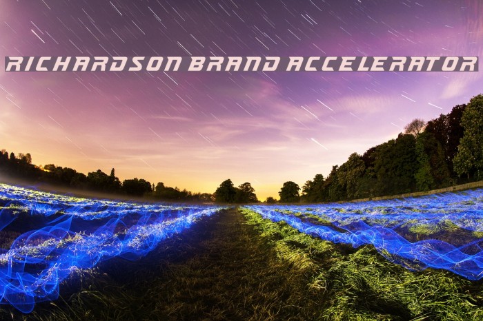 Richardson Brand Accelerator Font examples