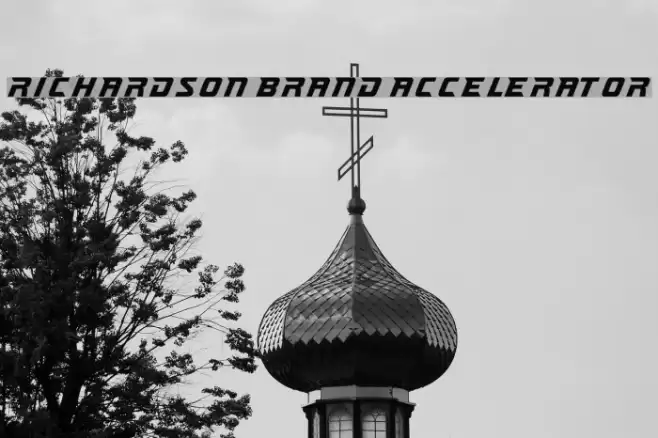 Richardson Brand Accelerator Font examples