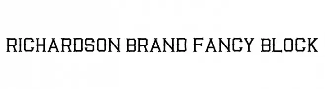 Richardson Brand Fancy Block  フリーフォントのダウンロード