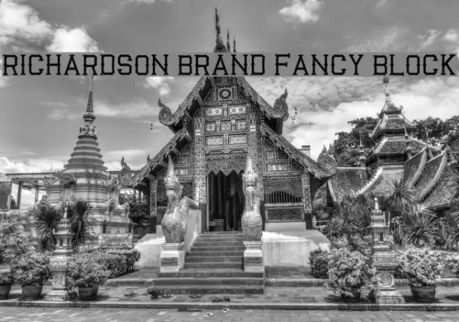 Richardson Brand Fancy Block Font examples