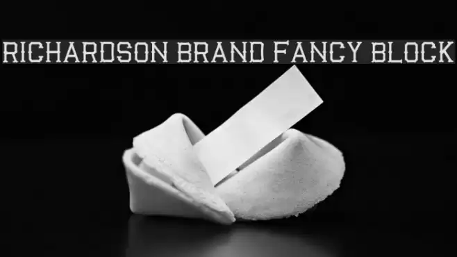 Richardson Brand Fancy Block Font examples