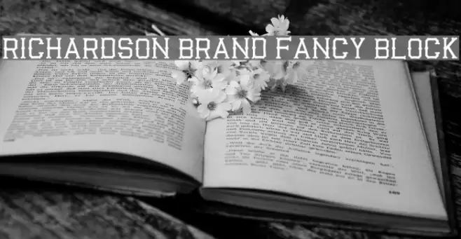 Richardson Brand Fancy Block Font examples