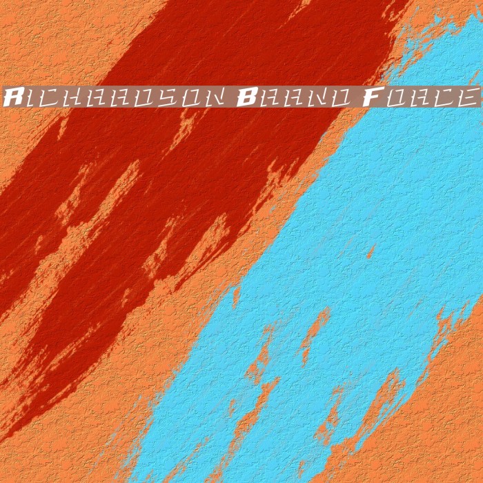 Richardson Brand Force Font examples