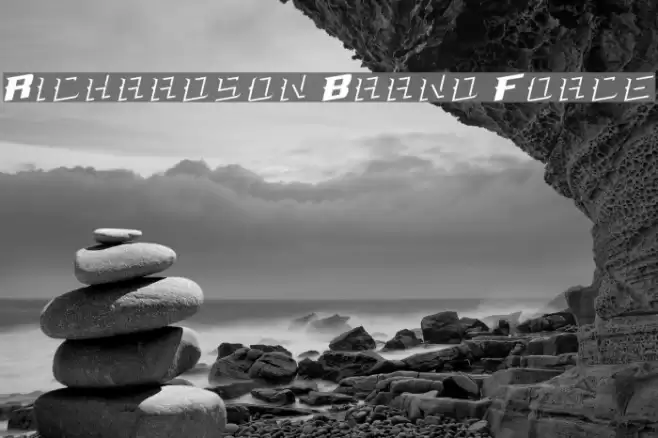 Richardson Brand Force Font examples