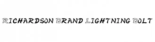 Richardson Brand Lightning Bolt  Free Fonts Download