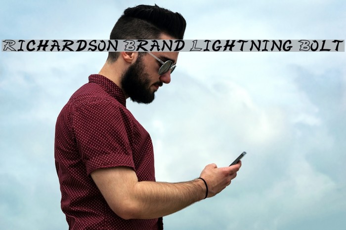 Richardson Brand Lightning Bolt Font examples