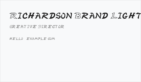 Richardson Brand Lightning Bolt Business Card