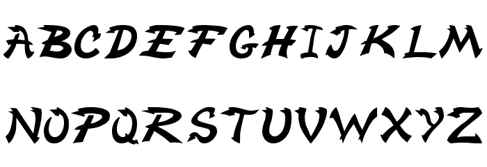 Richardson Brand Lightning Bolt Font LOWERCASE