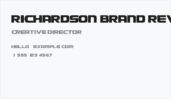 Richardson Brand Revolution Block Business Card