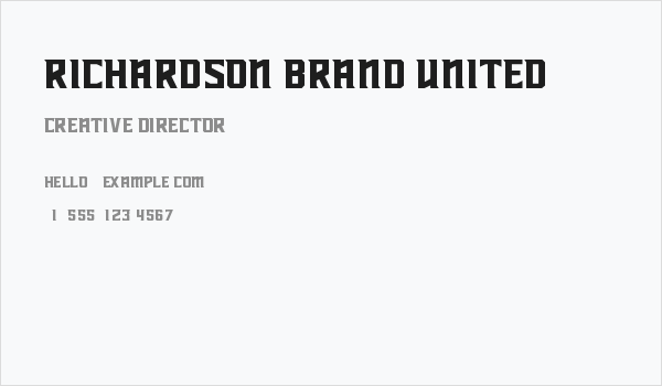 Richardson Brand United Business Card