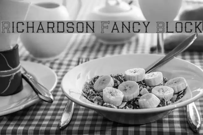 Richardson Fancy Block Font examples