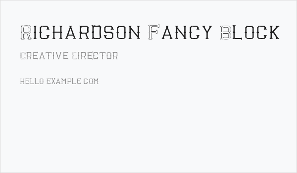 Richardson Fancy Block Business Card