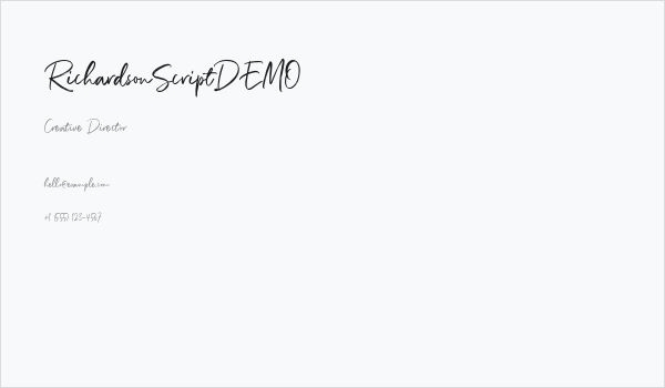RichardsonScriptDEMO Business Card