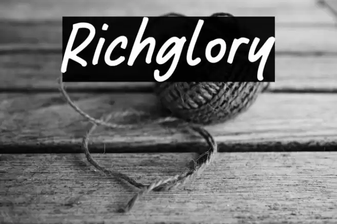 Richglory Font examples
