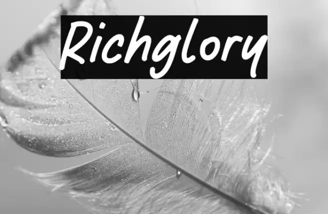 Richglory Font examples
