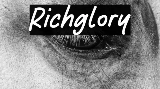 Richglory Font examples