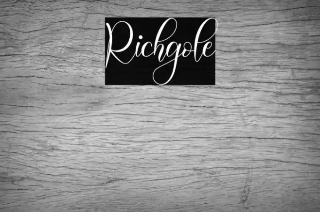 Richgole Font examples
