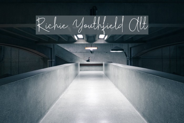 Richie Youthfield Alt Font examples