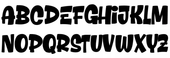 Richis Stiller Schriftart Groß