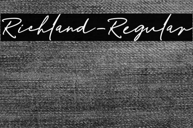 Richland-Regular Font examples