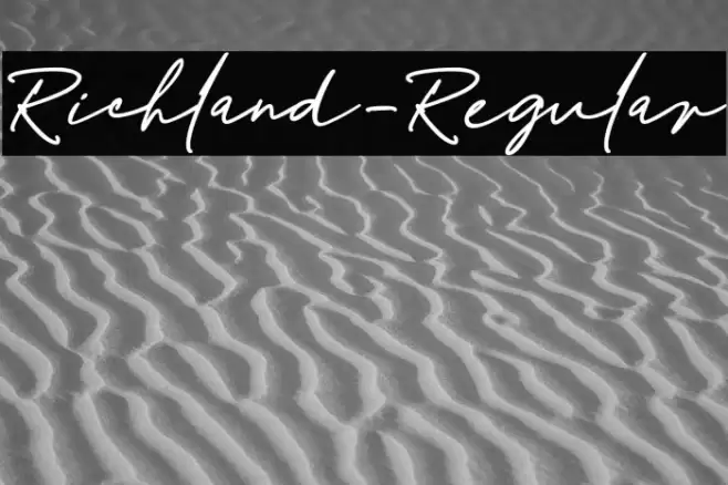Richland-Regular Font examples