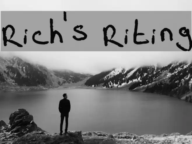Rich's Riting Font examples