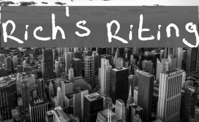 Rich's Riting Font examples