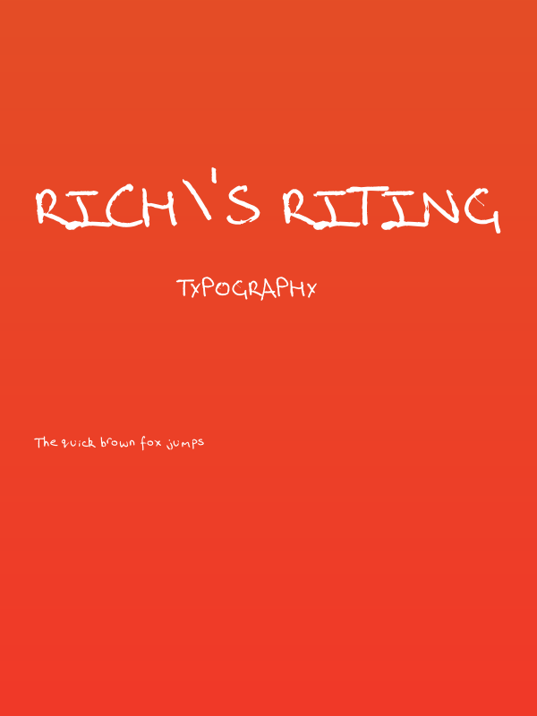 Rich's Riting Poster