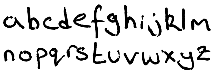 Rich's Riting Font LOWERCASE