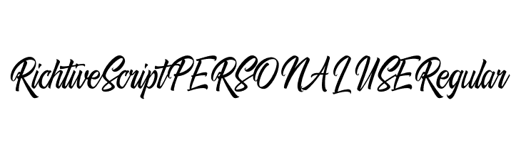 Richtive Script PERSONAL USE Regular  font caratteri gratis