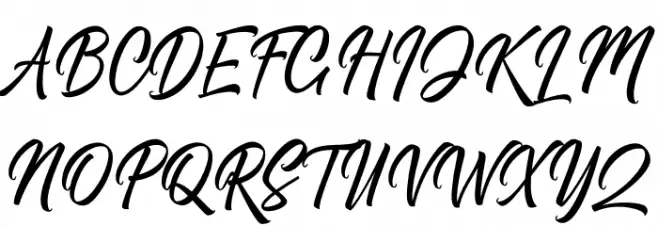 Richtive Script PERSONAL USE Regular Fuentes MAYÚSCULAS